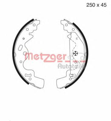 MG986 Metzger zapatas de frenos de tambor traseras