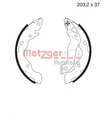 MG987 Metzger zapatas de frenos de tambor traseras