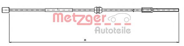 11.5756 Metzger cable de freno de mano delantero