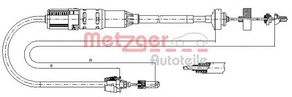 11.2915 Metzger cable de embrague