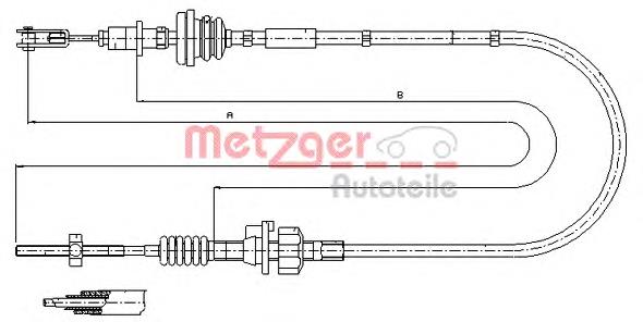 11.2255 Metzger cable de embrague