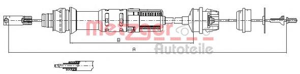 11.2281 Metzger cable de embrague