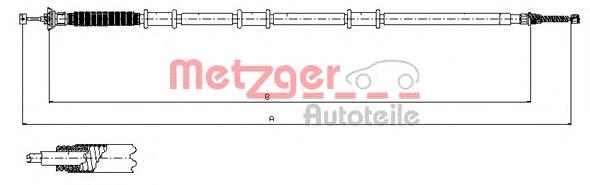 Cable de freno de mano trasero izquierdo 51796642 Fiat/Alfa/Lancia