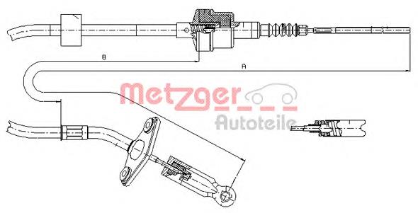 Cable de embrague 127200 Metzger