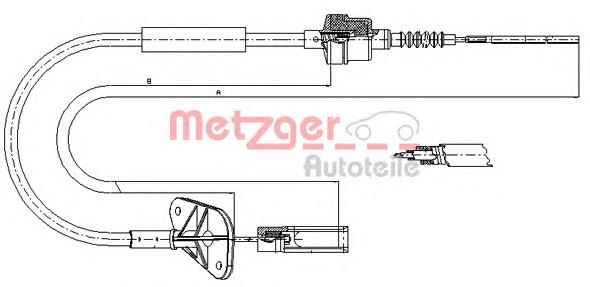 12.7201 Metzger cable de embrague