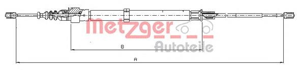 10.7139 Metzger cable de freno de mano trasero derecho/izquierdo