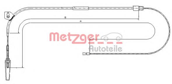 10.9331 Metzger cable de freno de mano delantero