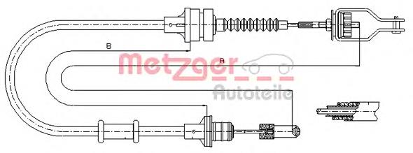 18.0072 Metzger cable de embrague