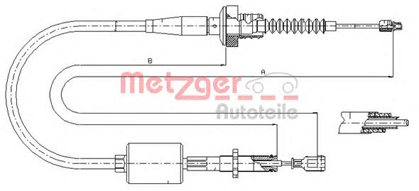 18.2522 Metzger cable de embrague