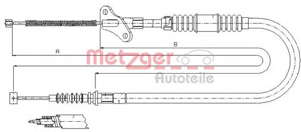 17.2721 Metzger cable de freno de mano trasero izquierdo