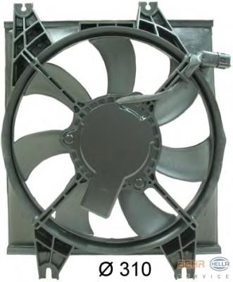 8EW351034531 HELLA ventilador (rodete +motor aire acondicionado con electromotor completo)