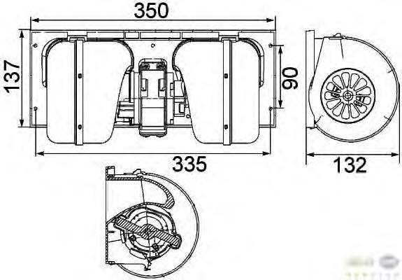 Comprar 8EW351024491 HELLA Motor de calefacción