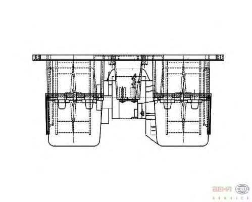 Ventilador habitáculo 8EW009157531 HELLA