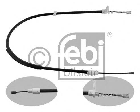 34912 Febi Cable de freno de mano trasero derecho