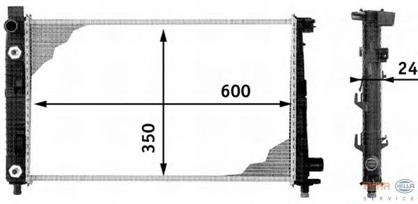 8MK376713054 HELLA radiador