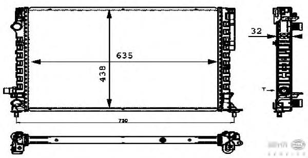 Condensador aire acondicionado 8MK376712671 HELLA