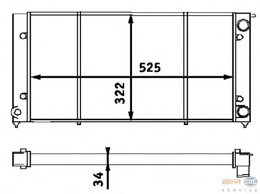 Radiador 8MK376713301 HELLA