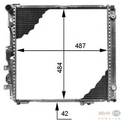 Radiador refrigeración del motor 8MK376713294 HELLA