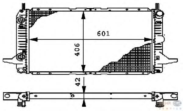 Radiador de água 7012905 Ford