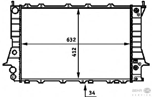 8MK376715081 HELLA Refrigeración del motor
