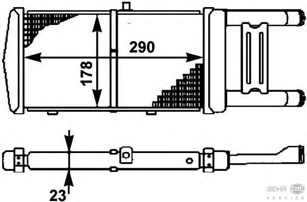 8A0121251H VAG Radiador adicional de refrigeración del motor
