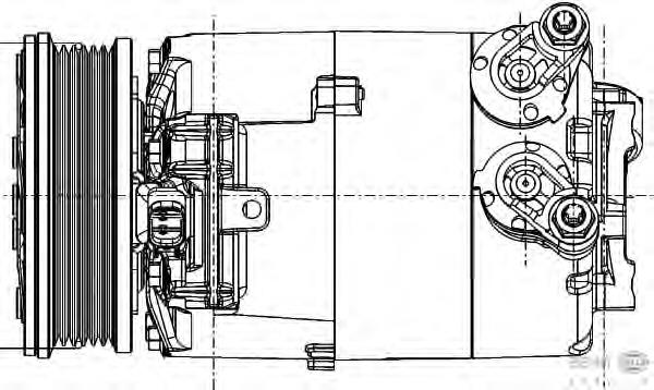 8FK351334351 HELLA Compresor climatizador