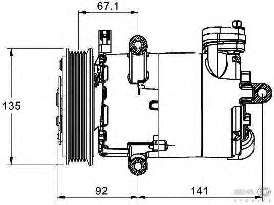 8FK 351 334-021 HELLA compresor de aire acondicionado