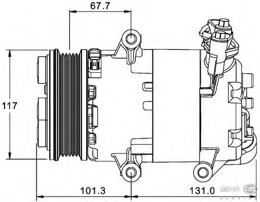 8FK351334041 HELLA Compresor climatizador