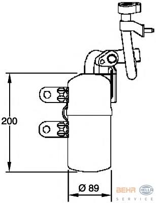 Receptor-secador del aire acondicionado 8FT351335101 HELLA