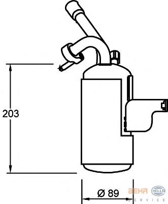 8FT351335051 HELLA receptor-secador del aire acondicionado