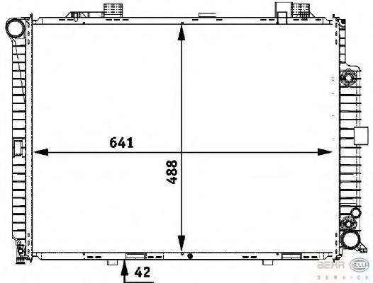 Radiador de água HELLA 8MK376711151
