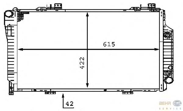 Radiador refrigeración del motor 8MK376710364 HELLA