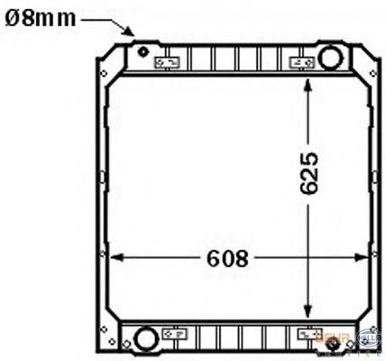 Radiador refrigeración del motor 8MK376705761 HELLA