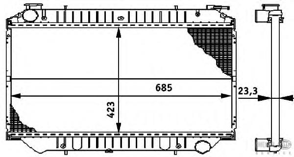 Radiador refrigeración del motor 8MK376706441 HELLA