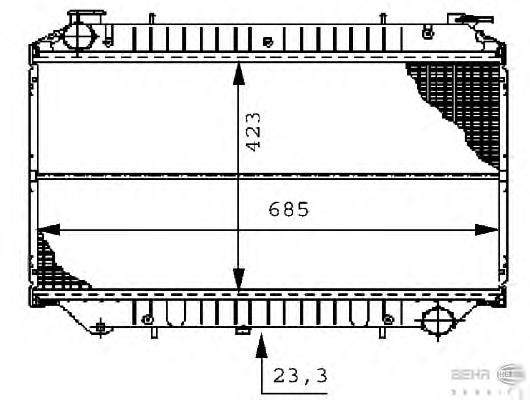 8MK 376 706-531 HELLA radiador refrigeración del motor