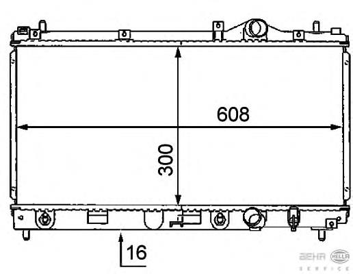 Radiador refrigeración del motor 8MK376707621 HELLA