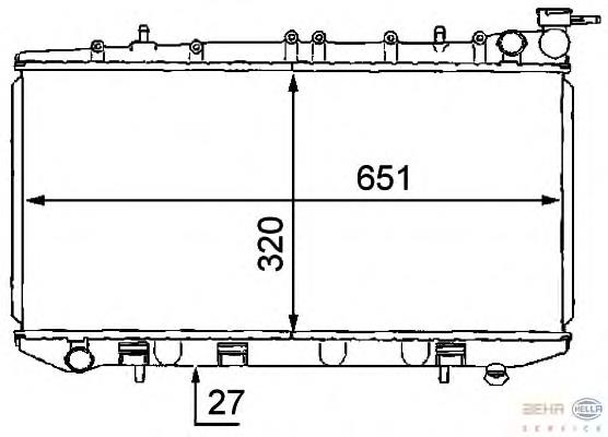 8MK376707641 HELLA radiador