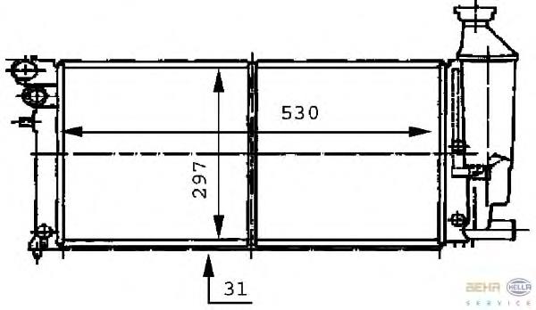 8MK376707081 HELLA radiador