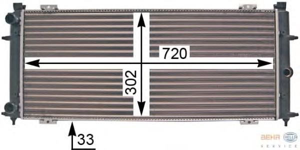 8MK376707301 HELLA radiador refrigeración del motor