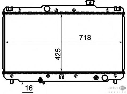 Radiador refrigeración del motor 8MK376707511 HELLA