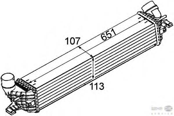 144960287R Renault (RVI) intercooler