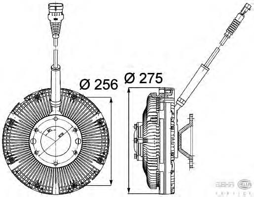 Embrague, ventilador del radiador 8MV376734781 HELLA