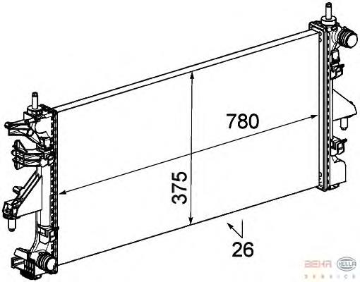 8MK376745091 HELLA radiador