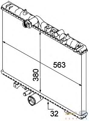 Radiador refrigeración del motor 8MK376745081 HELLA