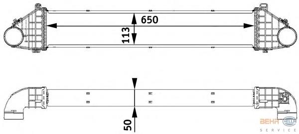 Radiador de aire de admisión 8ML376729541 HELLA