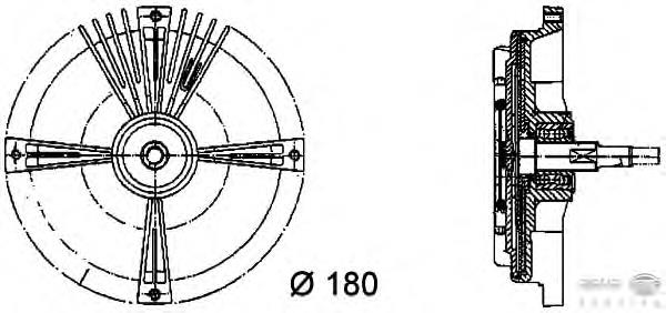 Embrague, ventilador del radiador 8MV376731111 HELLA