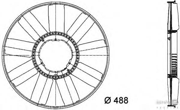 Rodete ventilador, refrigeración de motor 49810 NRF