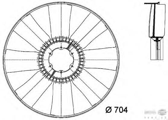 8MV376733131 HELLA rodete ventilador, refrigeración de motor