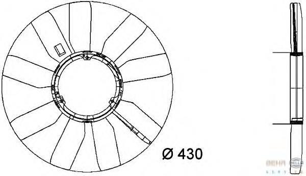 Ventilador del radiador HELLA 8MV376733281