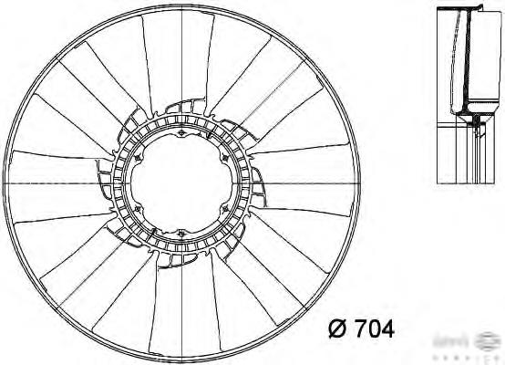 8MV376733251 HELLA rodete ventilador, refrigeración de motor